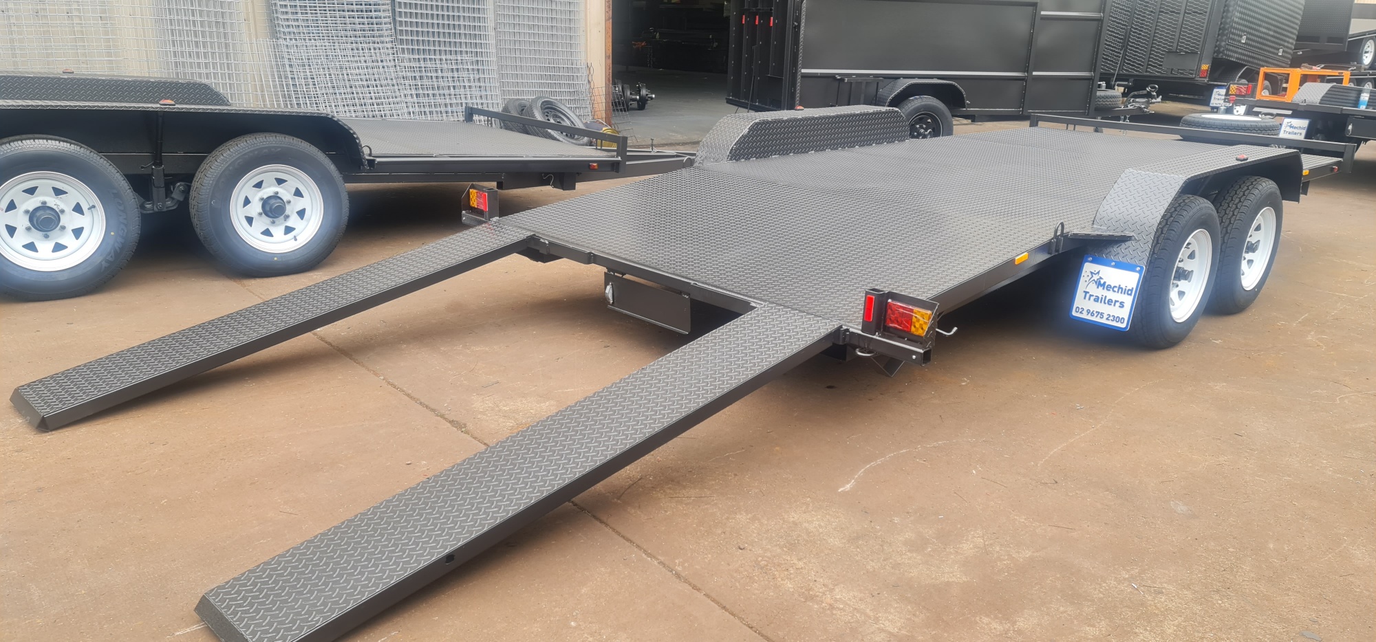 16×6.6ft Beaver Tail Car Trailer 2.8tn