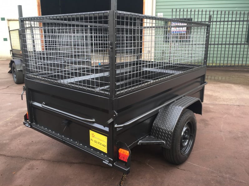 7×4 Box Trailer High Side with 600mm Cage