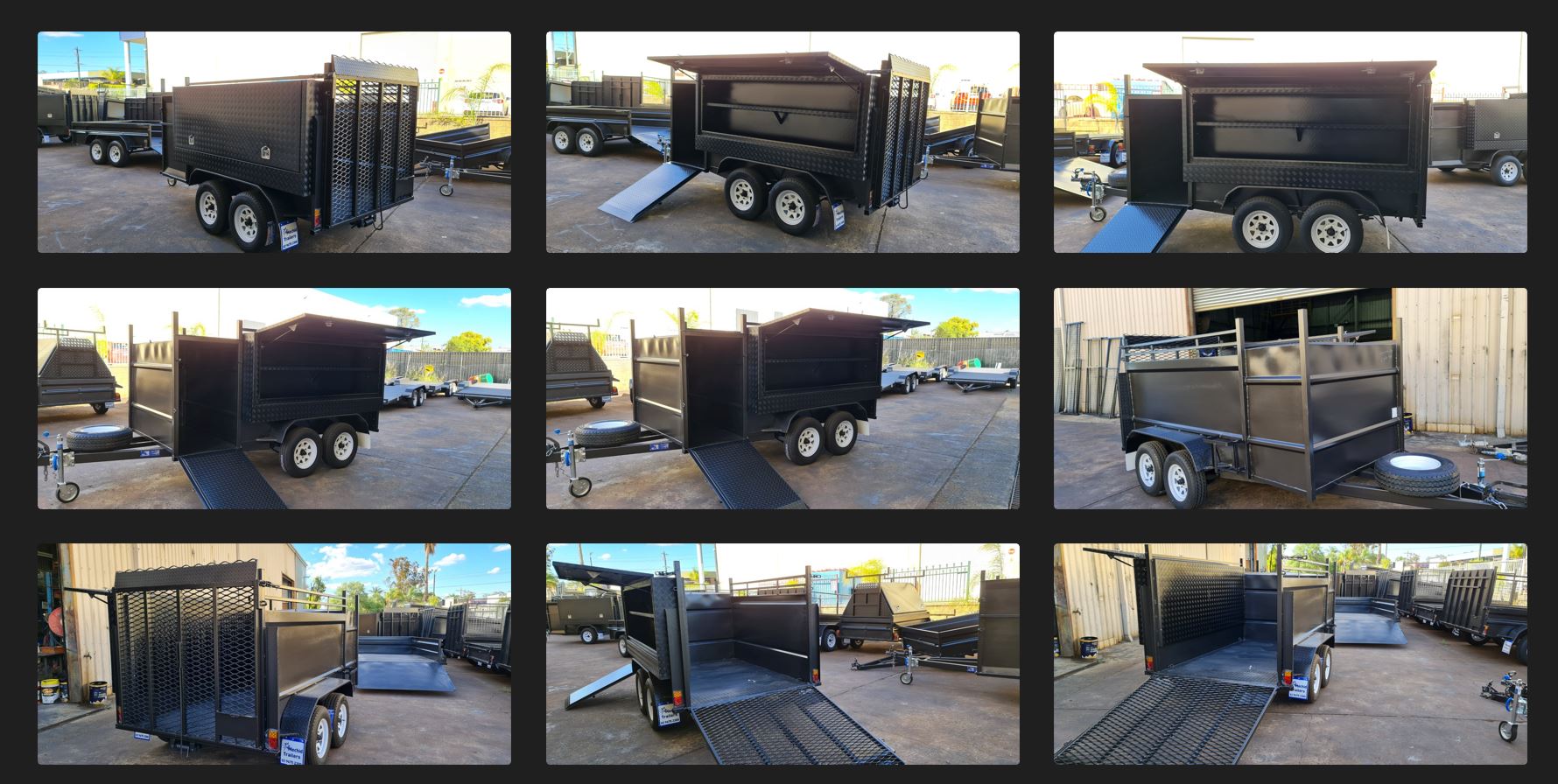 8×5 Mower trailer 2tn with one side box