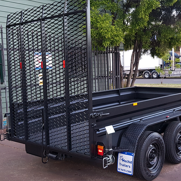 10×5 Tandem Trailer High Side with 1500mm Hard Mesh ramp