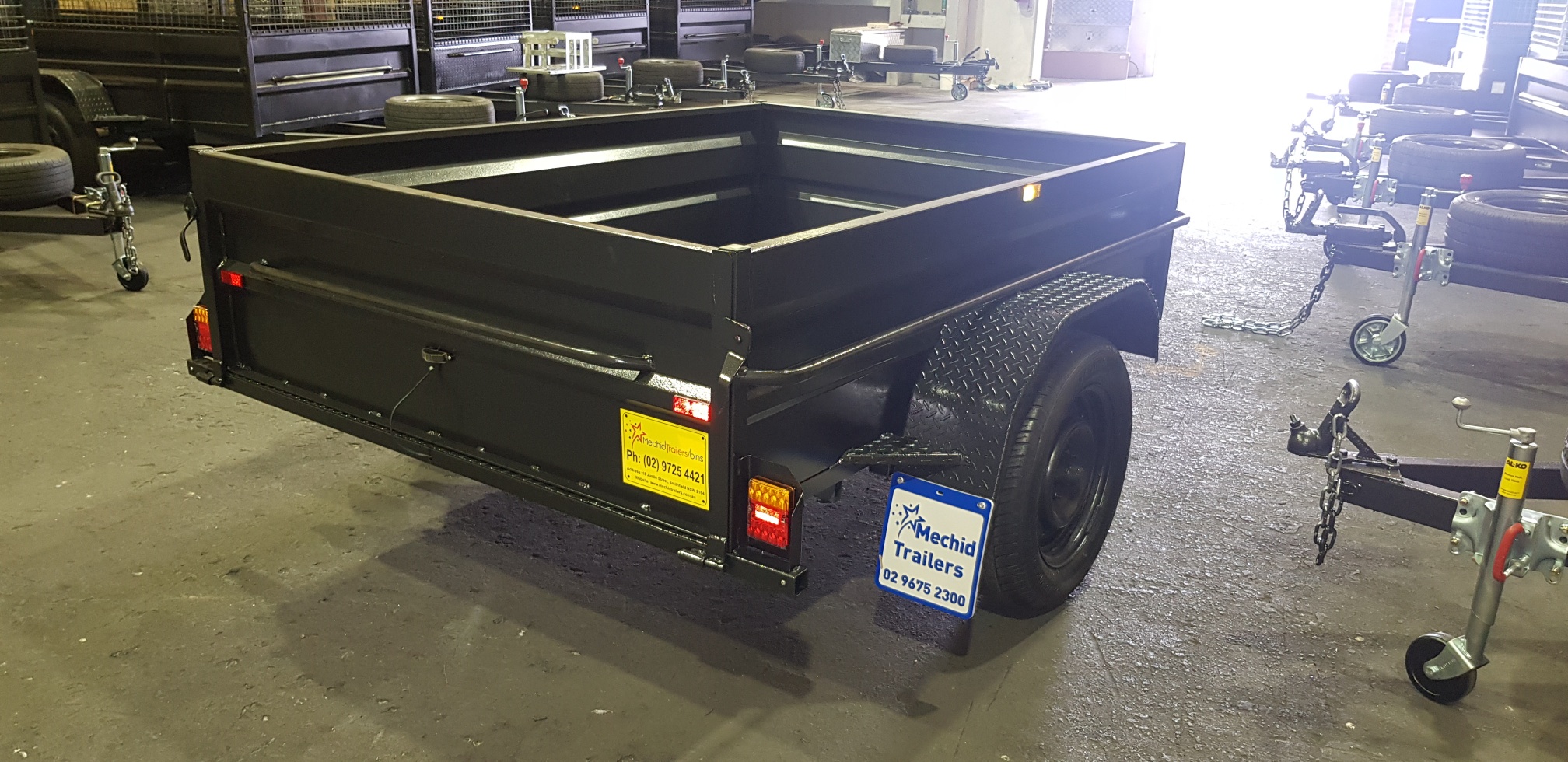 7x5 Box Trailer High Side Mechid Trailers