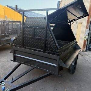 7x5 Box Trailer High Side 750 kgs GVM with 2 door Tradie canopy fitted