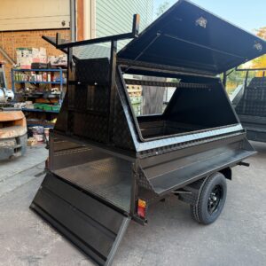 7x4 Box Trailer High Side 750 kgs GVM with 2 door Tradie canopy fitted